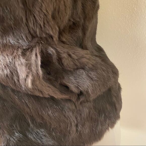 Adrienne Landau Rabbit Fur Vest in Brown Size S - Picture 5 of 9